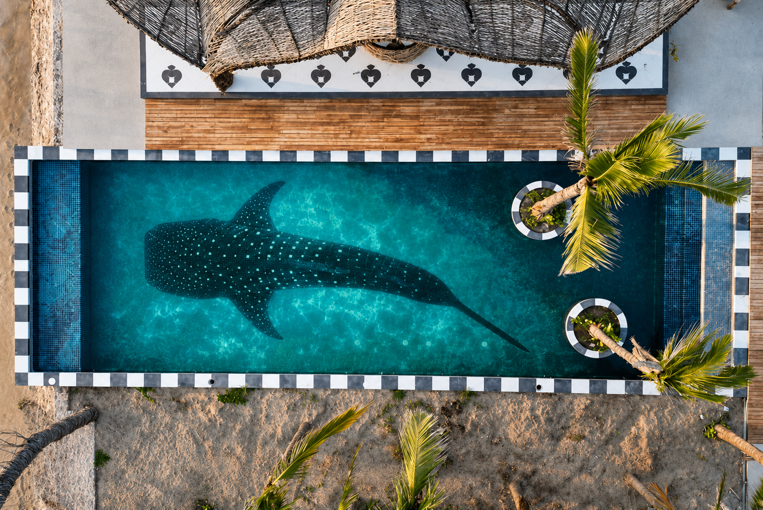 Proyecto de piscina con mosaico decorativo de Aqua Colors